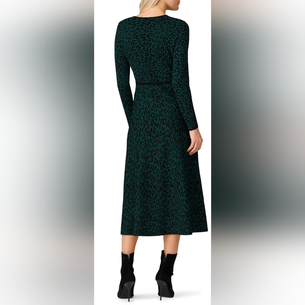 Great Jones Forest Leopard Classic Knit Dress Size M - Picture 2 of 8